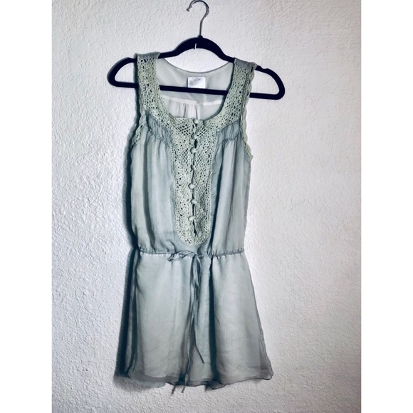 Anthropologie Luluvia Crochet Mint Dress S‎ - Picture 1 of 4